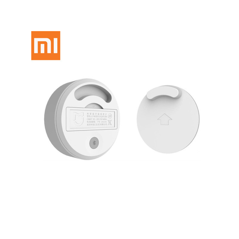 Bluetooth temperature and humidity sensor with LCD display, round